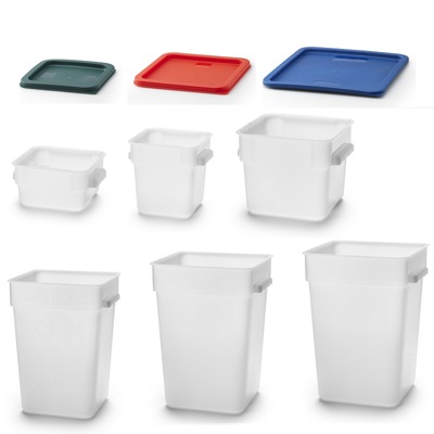 Förvaringsboxar och lock i PP Plast Bisfenolfri plast