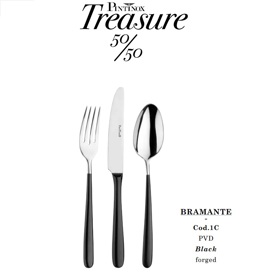 Bestick BRAMANTE Treasure 50-50 PVD Pinti Inox Rostfritt
