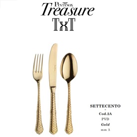 Bestick SETTECENTO TxT Treasure gold Pinti Inox Rostfritt