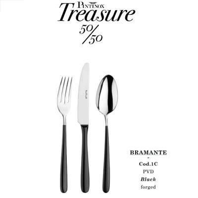 Bestick BRAMANTE Treasure 50-50 PVD Pinti Inox Rostfritt