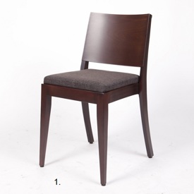 Stol A-9090 En stapelbar stol klädd i valfritt konstläder eller tyg.